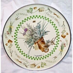 Vintage Marjolein Bastin Herb Garden Tray Botanical Kitchen Decor VTG Retro Vibe